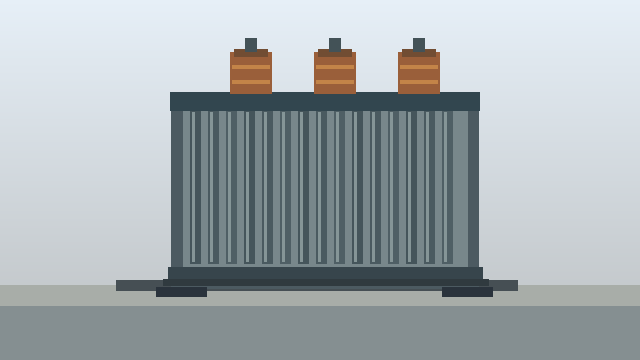 Hình minh họa máy biến áp phân phối ba pha 100kVA dùng trong thu mua máy biến áp cũ